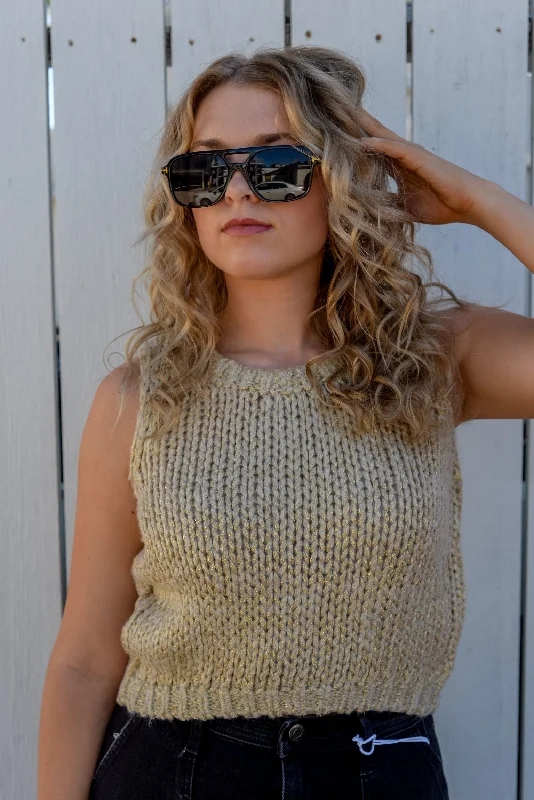 women's fitted tops -LEAH SWEATER VEST