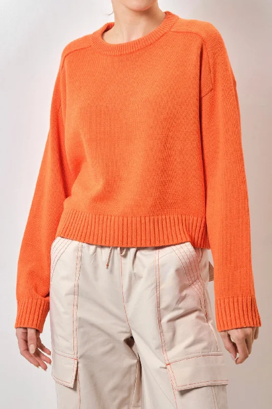 women's pastel blouses -Seville Orange Knit Jumper