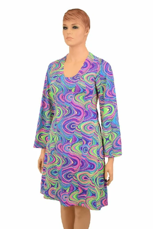 women's empire waist dresses -A-Line Glow Worm Dress