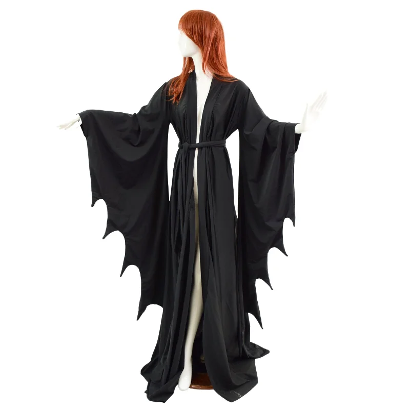 women's textured dresses -Succubus Sleeve Dressing Gown or Robe with Belt