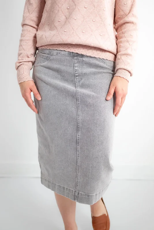 ladies' boho skirts -women's harem pants -Sara 26" Skirt in Vintage Gray