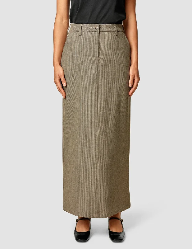 ladies' button-up skirts -women's cropped leggings -Essential Maxi Skirt Latte